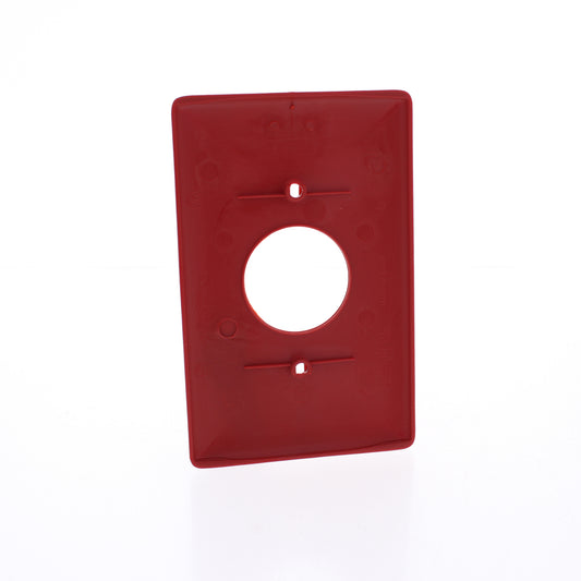 Hubbell NPJ7R Red Unbreakable 1.40" Receptacle Wallplate Mid-Size Outlet Cover