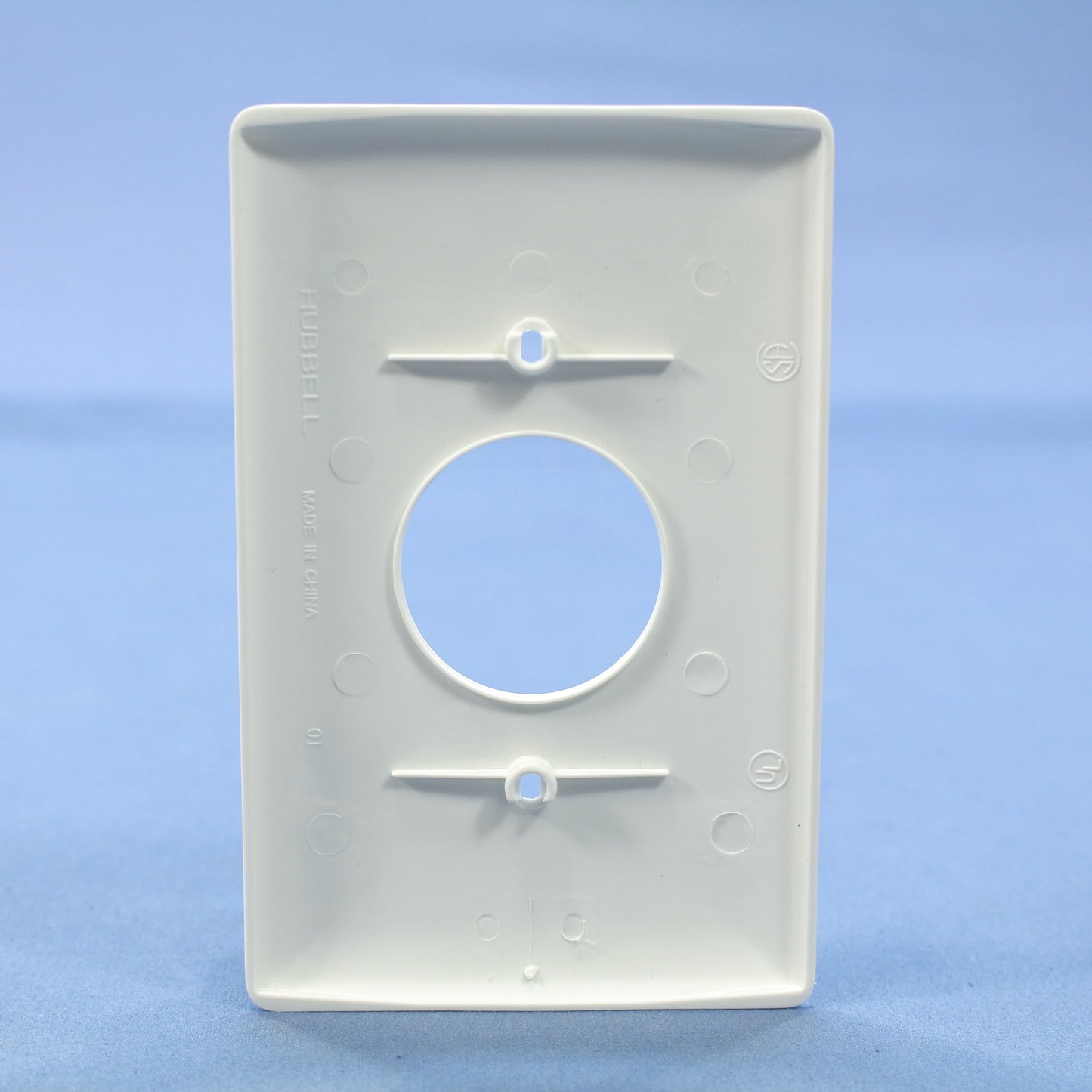 Hubbell White Unbreakable 1.40" Receptacle Wallplate Mid-size Outlet Cover NPJ7W