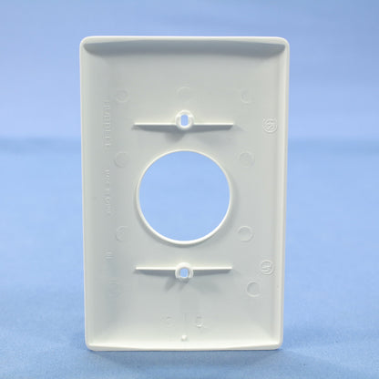 Hubbell White Unbreakable 1.40" Receptacle Wallplate Mid-size Outlet Cover NPJ7W