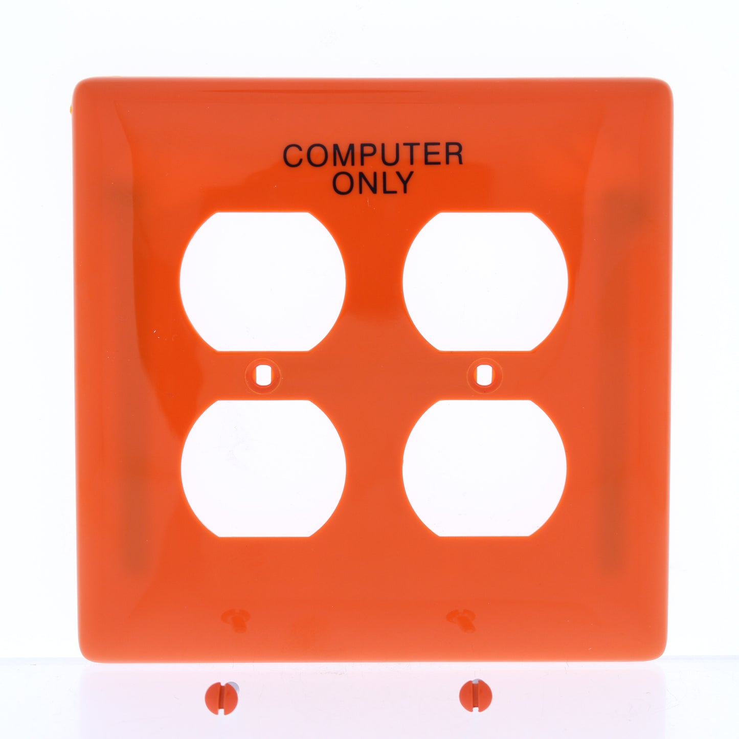 Hubbell NPJ82CO Orange Computer Only 2-Gang Receptacle Mid-size Nylon Cover 25pc