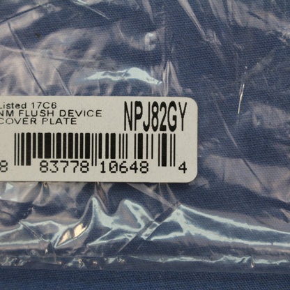 Hubbell NPJ82GY Gray 1-Gang Duplex Unbreakable Nylon Mid-Size Wallplate Cover