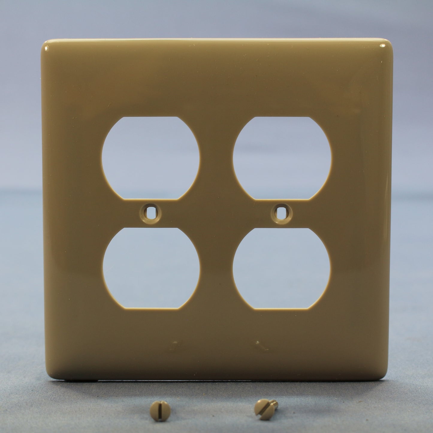 Hubbell NPJ82GY Gray 1-Gang Duplex Unbreakable Nylon Mid-Size Wallplate Cover