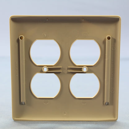 Hubbell NPJ82GY Gray 1-Gang Duplex Unbreakable Nylon Mid-Size Wallplate Cover