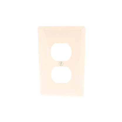 Hubbell NPJ8AL Almond 1-Gang Duplex Unbreakable Mid-Size Wallplate Cover 25pcs