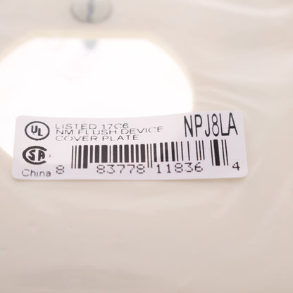 Hubbell NPJ8AL Almond 1-Gang Duplex Unbreakable Nylon Mid-Size Wallplate Cover