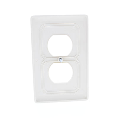 Hubbell NPJ8LA Light Almond 1-Gang Duplex Unbreakable Mid-Size Wallplate 25pcs