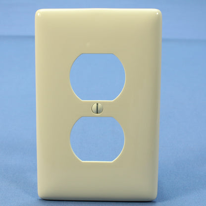 Hubbell NPJ8LA Light Almond 1-Gang Duplex Unbreakable Mid-Size Wallplate Cover