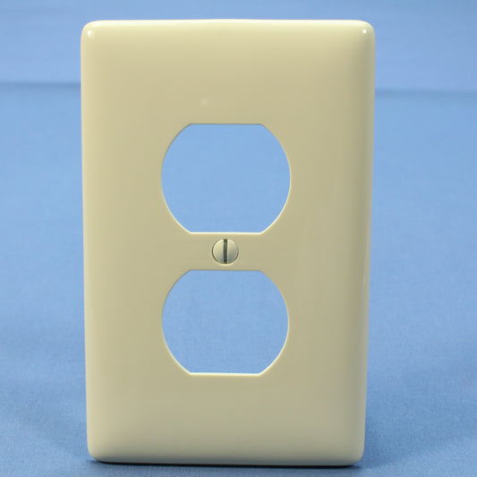 Hubbell NPJ8LA Light Almond 1-Gang Duplex Unbreakable Mid-Size Wallplate Cover