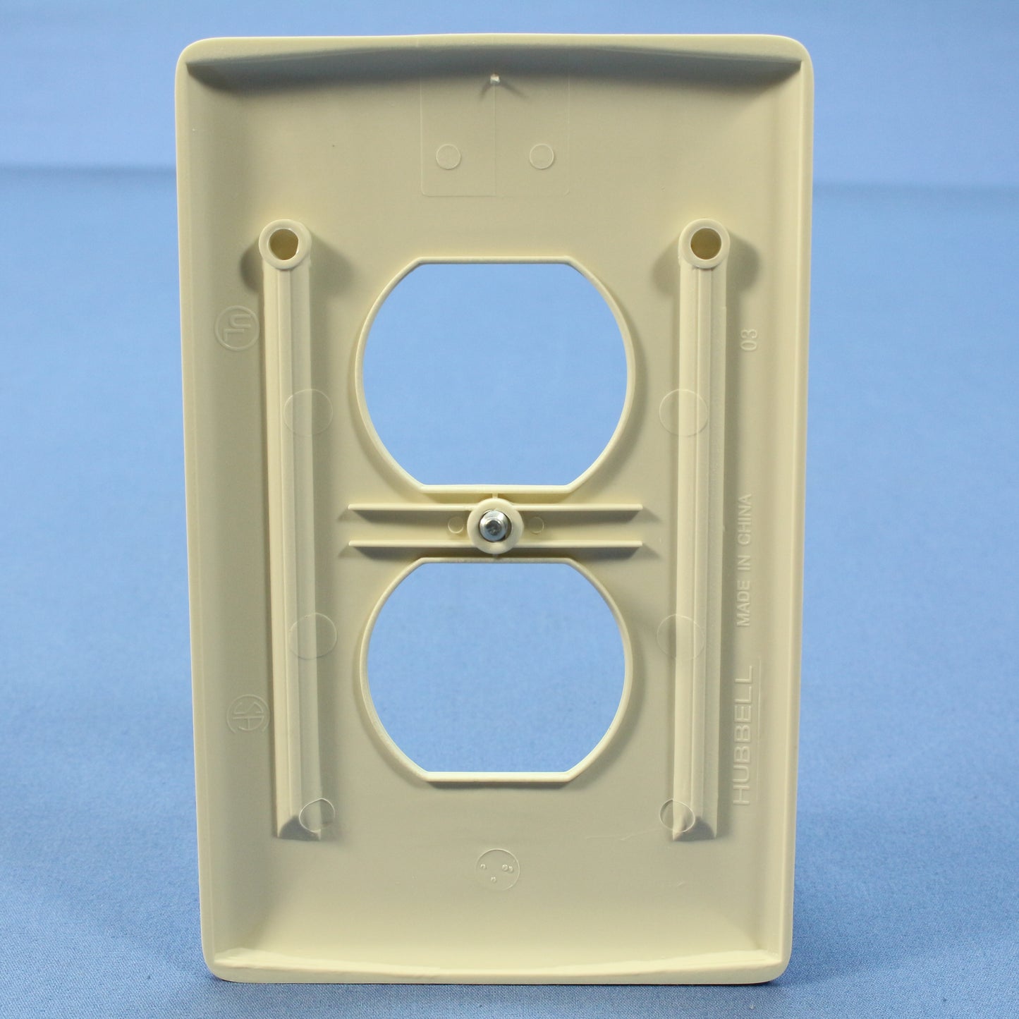 Hubbell NPJ8LA Light Almond 1-Gang Duplex Unbreakable Mid-Size Wallplate Cover