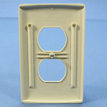 Hubbell NPJ8LA Light Almond 1-Gang Duplex Unbreakable Mid-Size Wallplate Cover