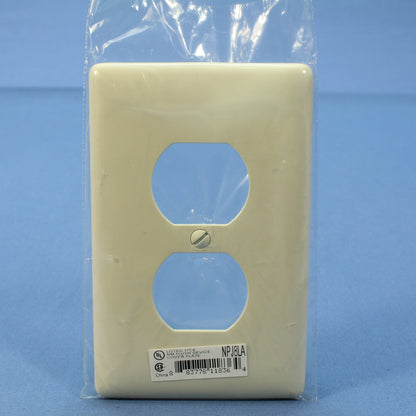 Hubbell NPJ8LA Light Almond 1-Gang Duplex Unbreakable Mid-Size Wallplate Cover