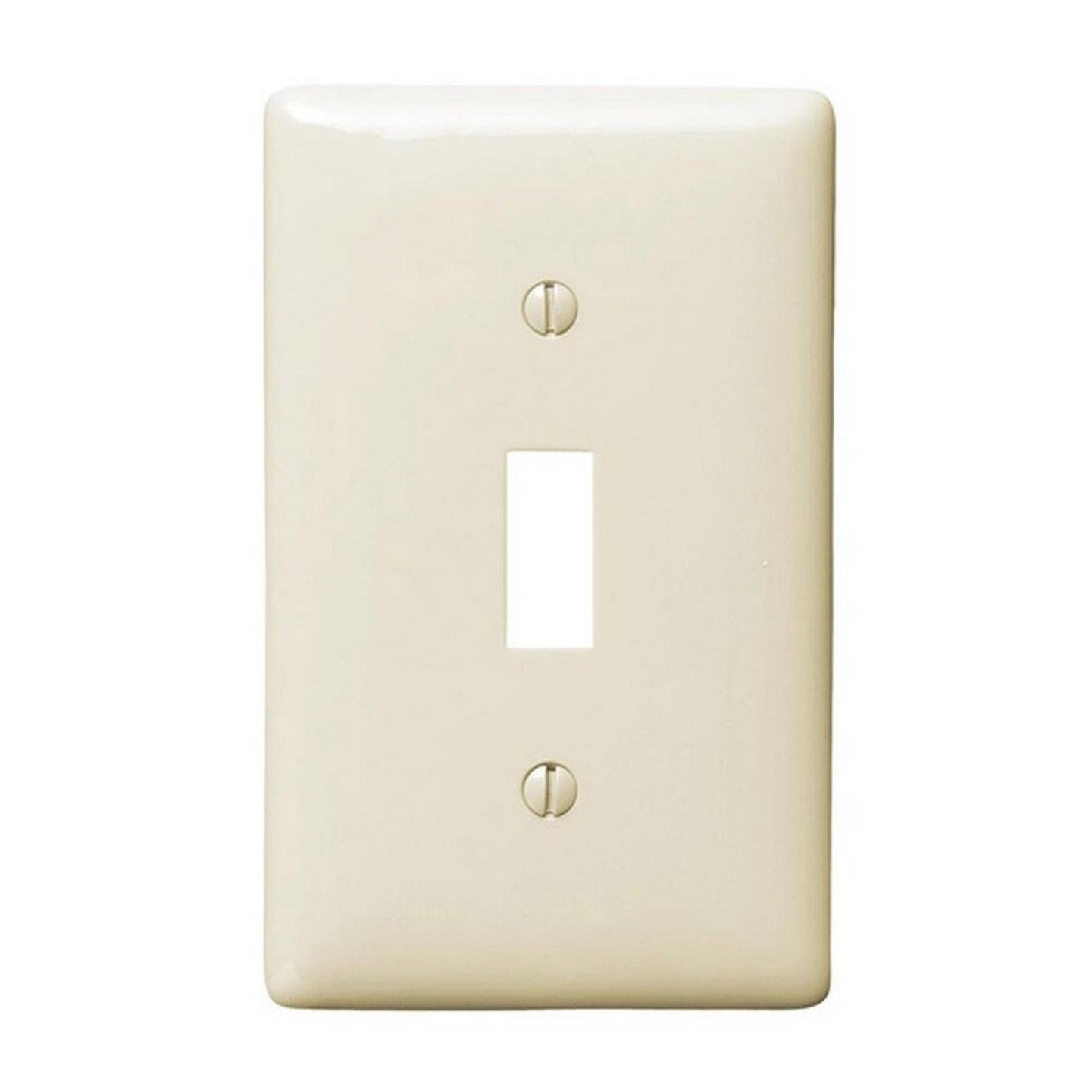 Hubbell NPJJ1LAZ Light Almond 1-Gang Toggle Unbreakable Jumbo Wallplate Cover
