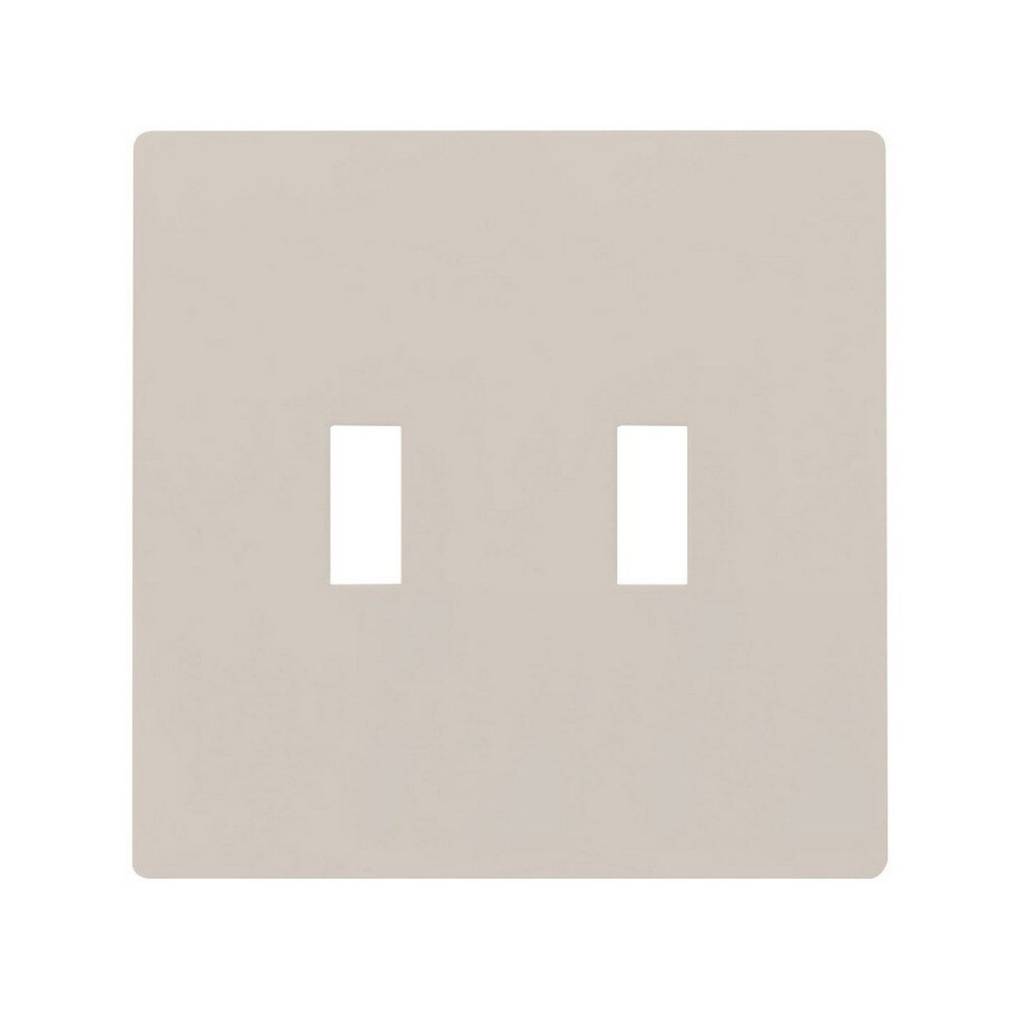Hubbell NPS2LAZ Lt Almond 2-Gang Toggle Unbreakable Midsize Screwless Wallplate