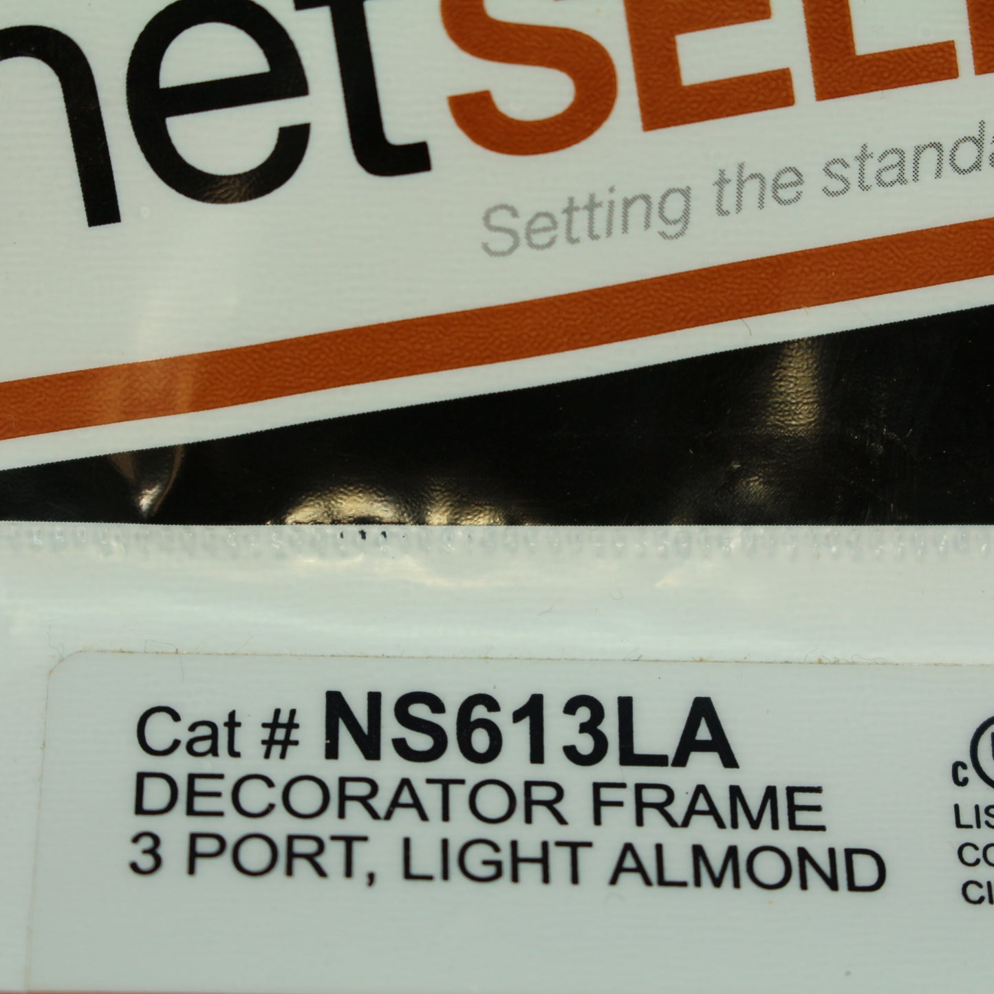 Hubbell NS613LA Light Almond 1-Gang 3-Port Unbreakable Nylon Wallplate Cover