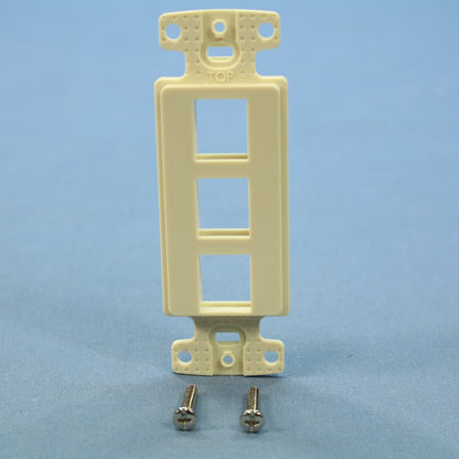 Hubbell NS613LA Light Almond 1-Gang 3-Port Unbreakable Nylon Wallplate Cover