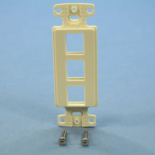 Hubbell NS613LA Light Almond 1-Gang 3-Port Unbreakable Nylon Wallplate Cover