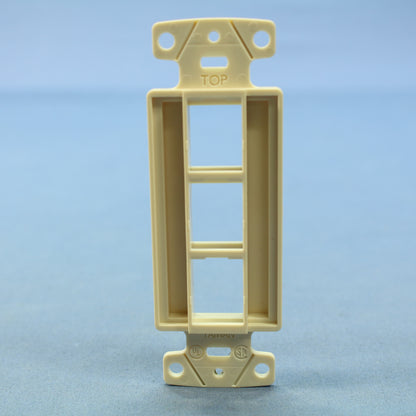 Hubbell NS613LA Light Almond 1-Gang 3-Port Unbreakable Nylon Wallplate Cover
