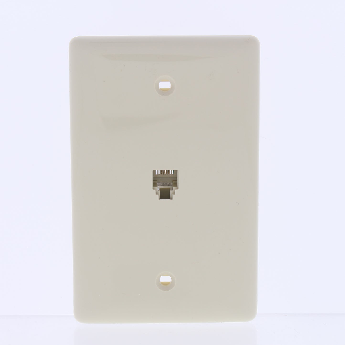 Hubbell Ivory Molded In Mid-Size Phone Jack Wallplate Cover 4-Wire 6P4C NS735I