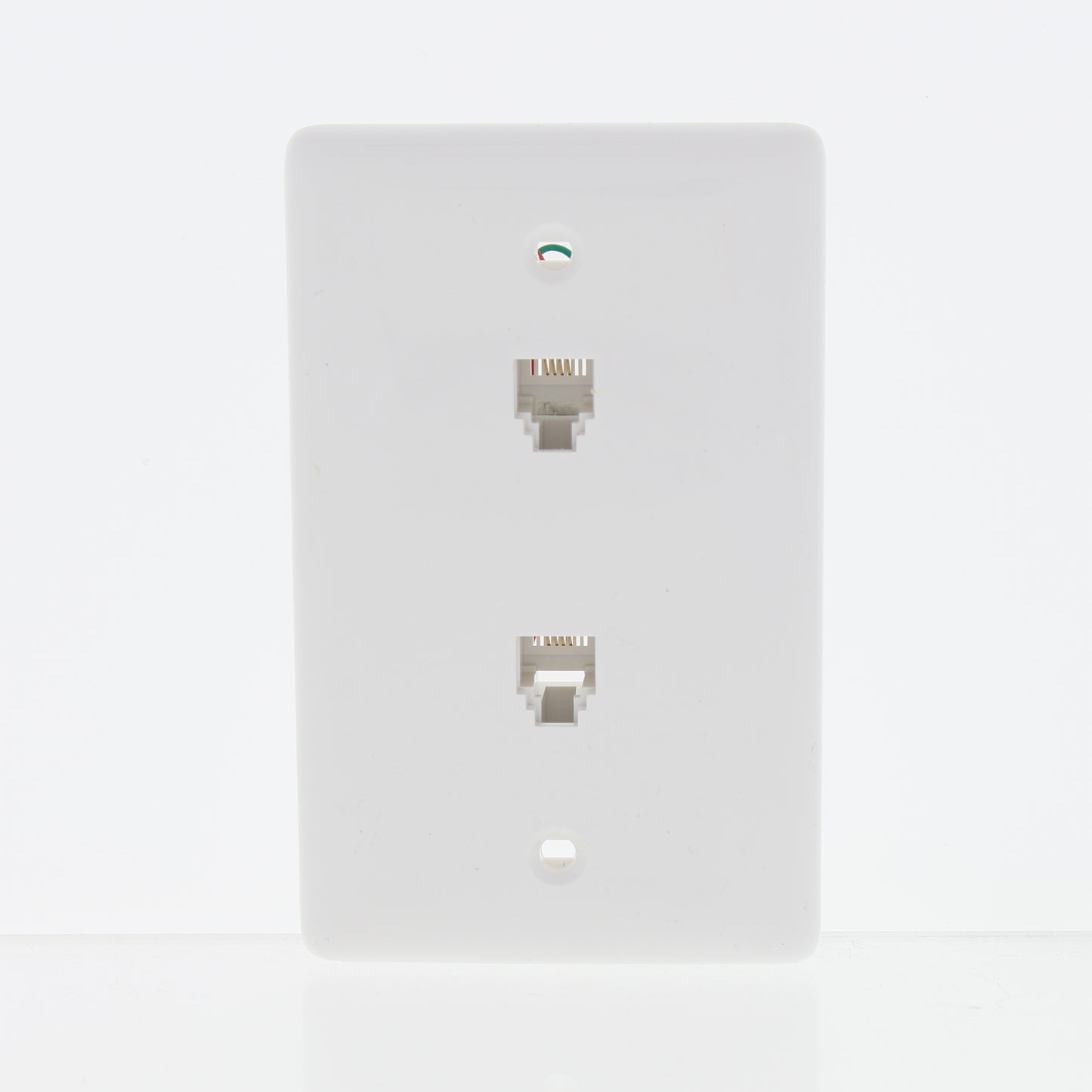 Hubbell White Duplex RJ11 Telephone Jack Wall Plates Cover 4-Wire 6P4C NS742W