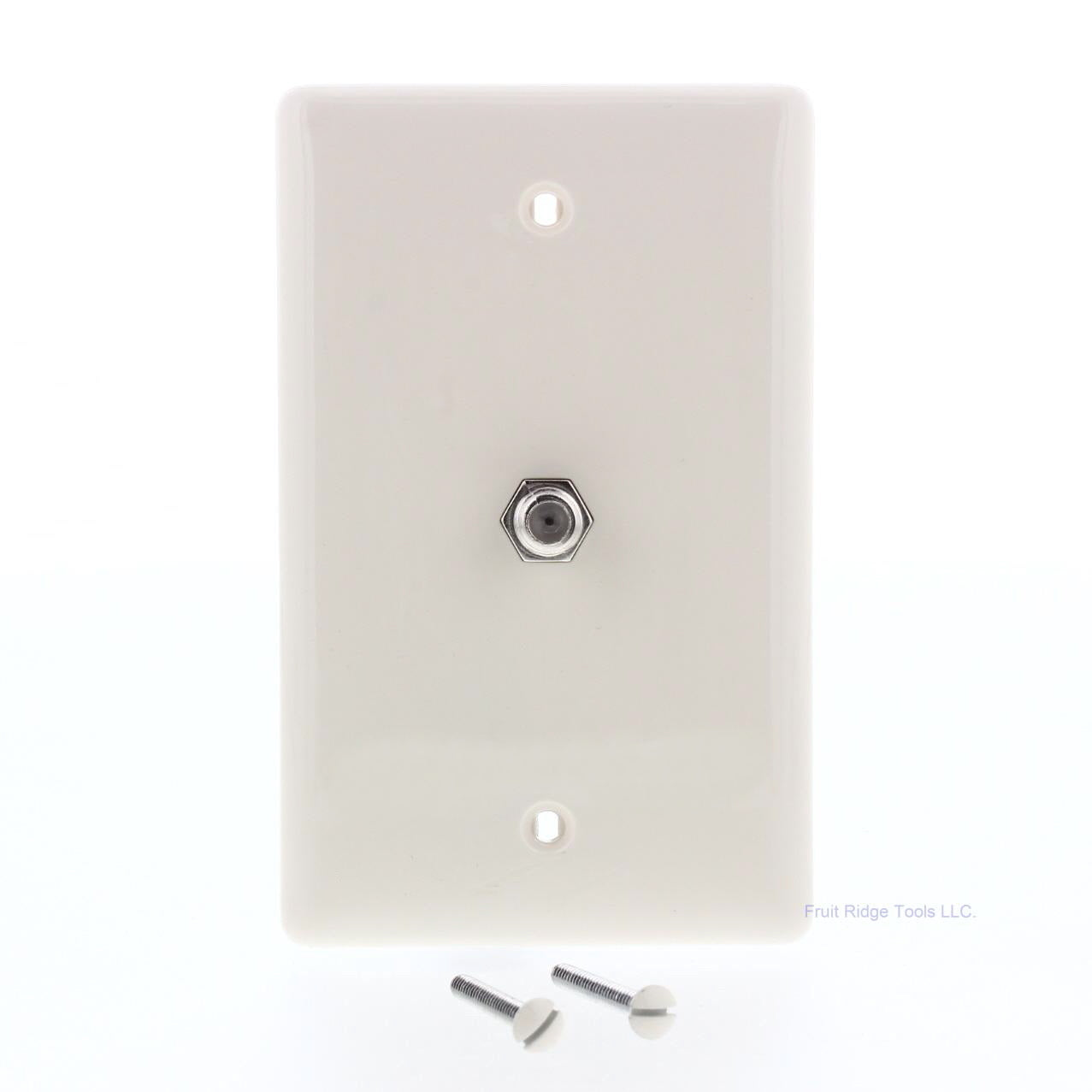 Hubbell NS750LA Light Almond 1-Gang 1-Coaxial Connector Nylon Wallplate Cover