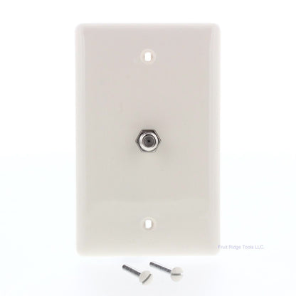 Hubbell NS750LA Light Almond 1-Gang 1-Coaxial Connector Nylon Wallplate Cover