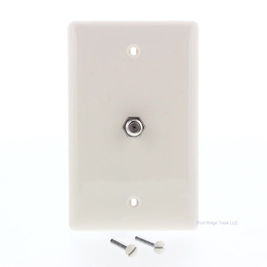 Hubbell NS750LA Light Almond 1-Gang 1-Coaxial Connector Nylon Wallplate Cover