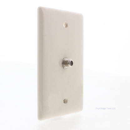 Hubbell NS750LA Light Almond 1-Gang 1-Coaxial Connector Nylon Wallplate Cover