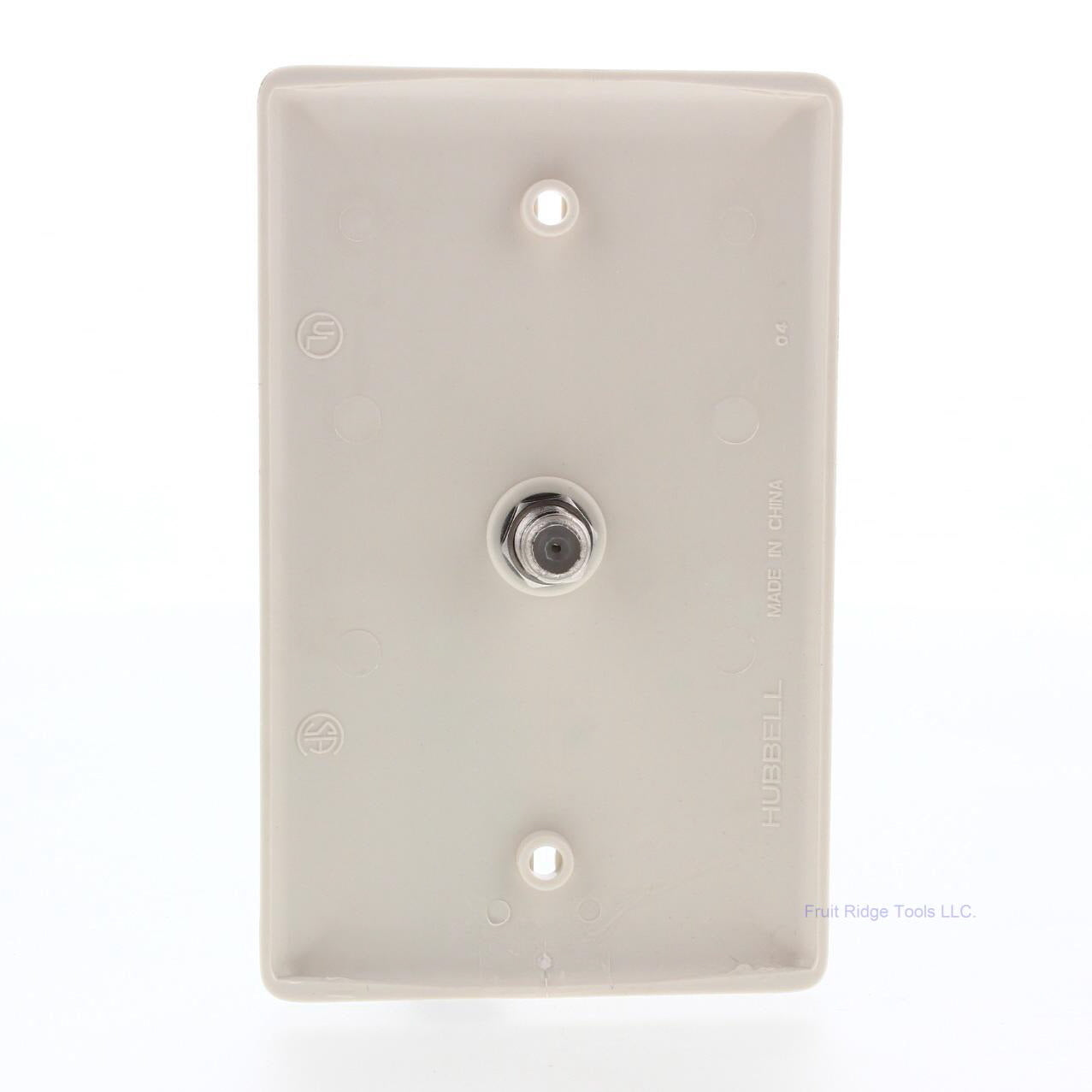 Hubbell NS750LA Light Almond 1-Gang 1-Coaxial Connector Nylon Wallplate Cover