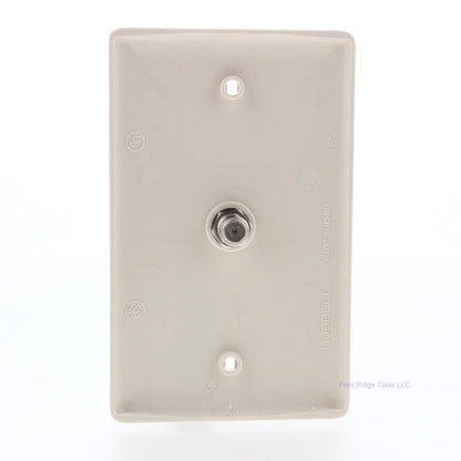 Hubbell NS750LA Light Almond 1-Gang 1-Coaxial Connector Nylon Wallplate Cover