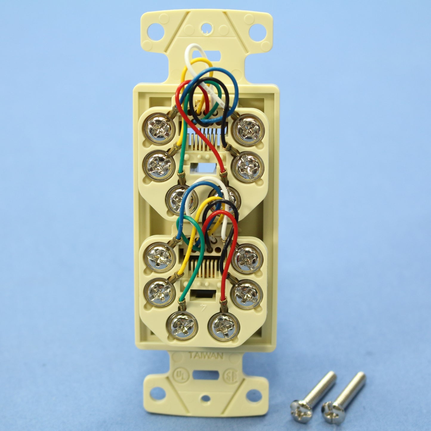 10 Hubbell NetSelect Ivory 6-Wire RJ11 Telephone Voice Jacks Modular 6P6C NS772I