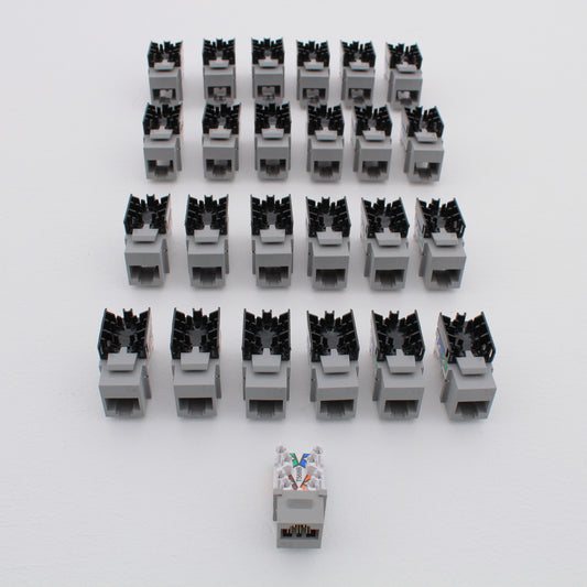 Hubbell NSJ5EGY25 Gray Universal A/B Cat5e Voice Data Jack 8-Position 25pcs