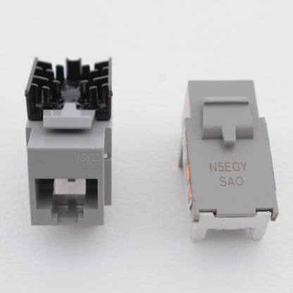 Hubbell NSJ5EGY25 Gray Universal A/B Cat5e Voice Data Jack 8-Position 25pcs