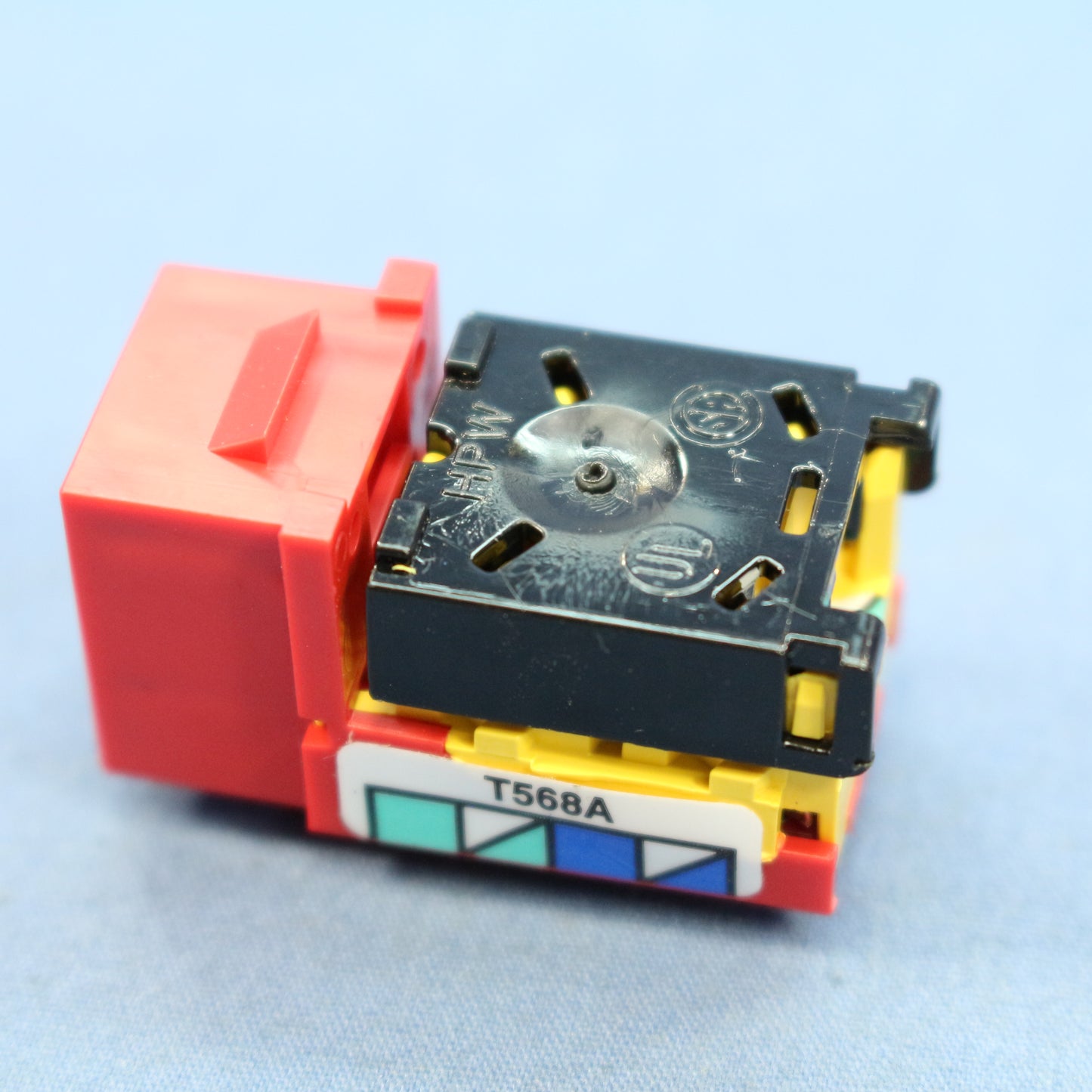 Hubbell NetSelect Red Universal A/B Cat5e Voice Data Jack 8-Position NSJ5ER