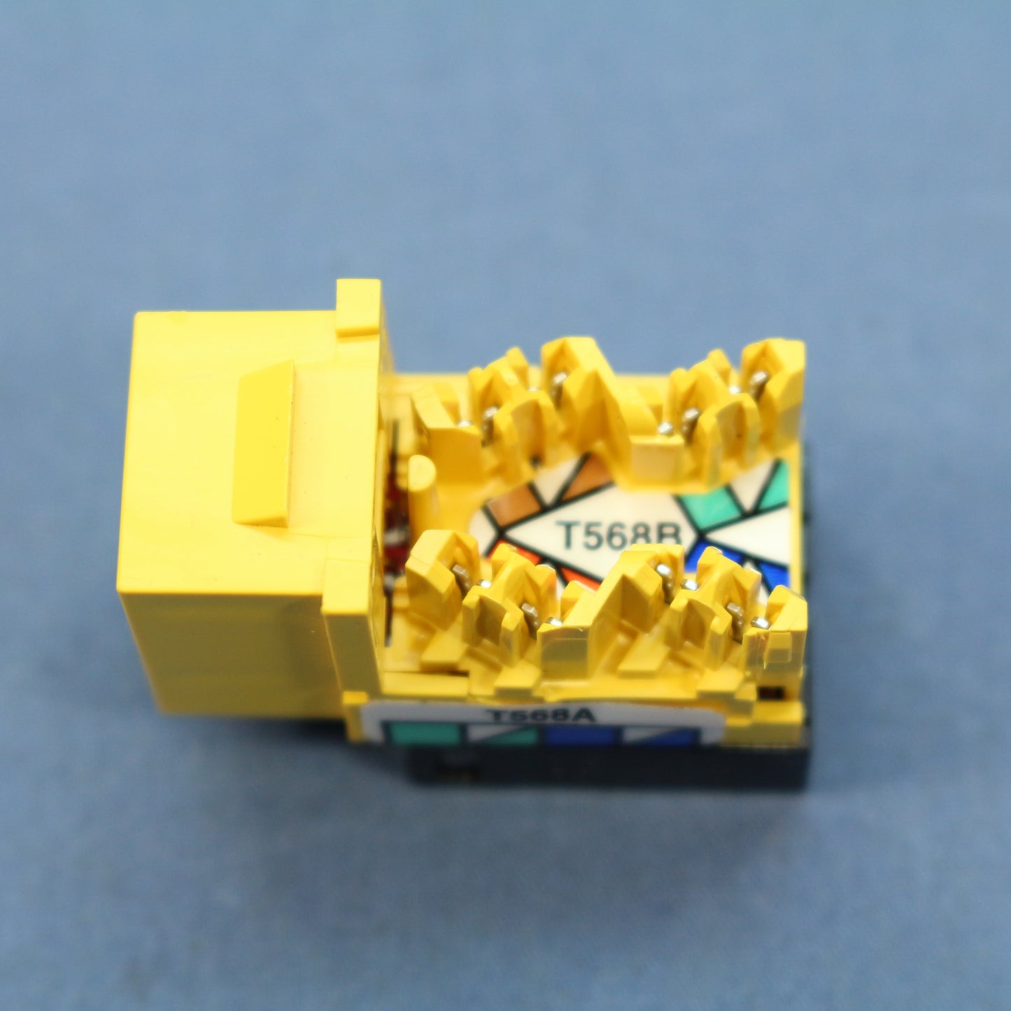 Hubbell NetSelect Yellow Universal A/B Cat5e Voice Data Jack 8-Position NSJ5EY