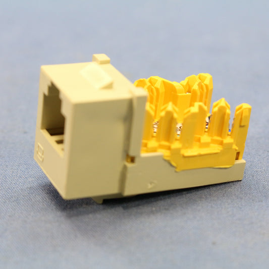 Hubbell NetSelect Ivory Snap-In 6-Wire Telephone Jack 6 Position USOC NSJUI