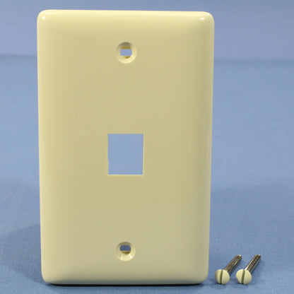 Hubbell NSP11AL Almond 1-Gang 1-Port Flame-Retardant Standard Wallplate Cover