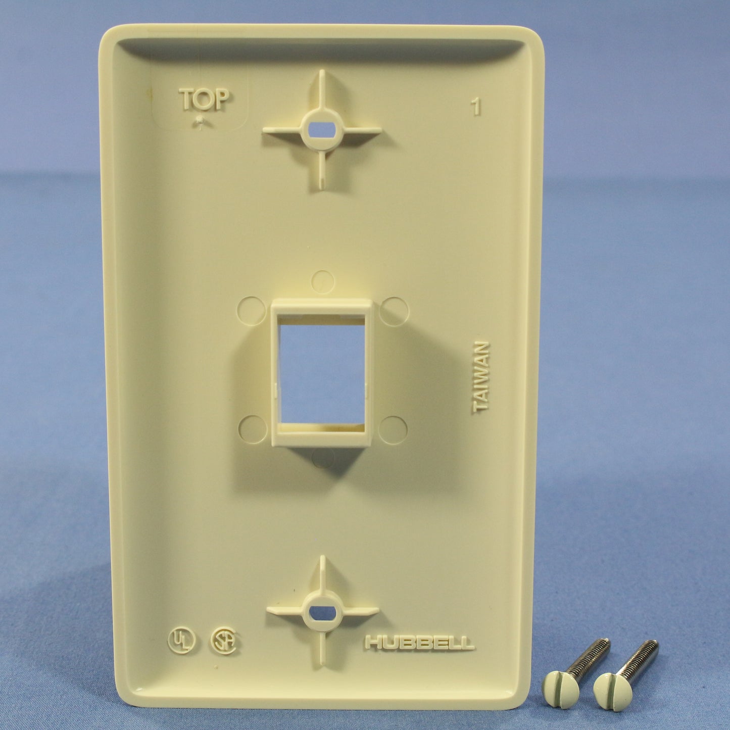 Hubbell NSP11AL Almond 1-Gang 1-Port Flame-Retardant Standard Wallplate Cover