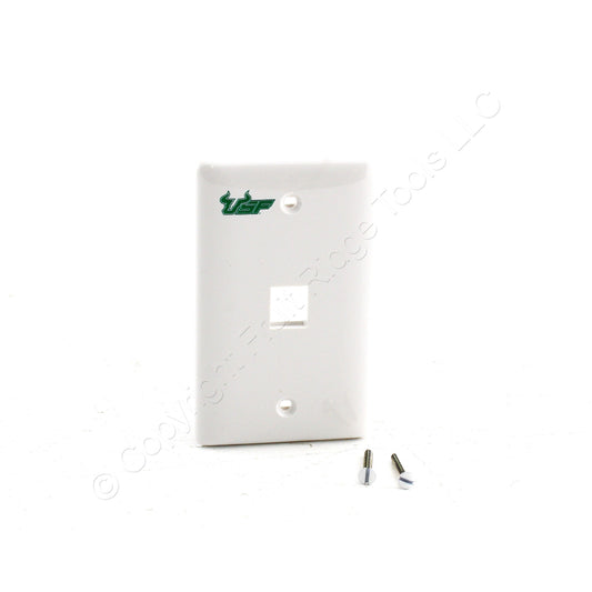 25-Pack of Hubbell NSP11WUSF25 White USF 1-Gang 1-Port Data Recessed Wallplate