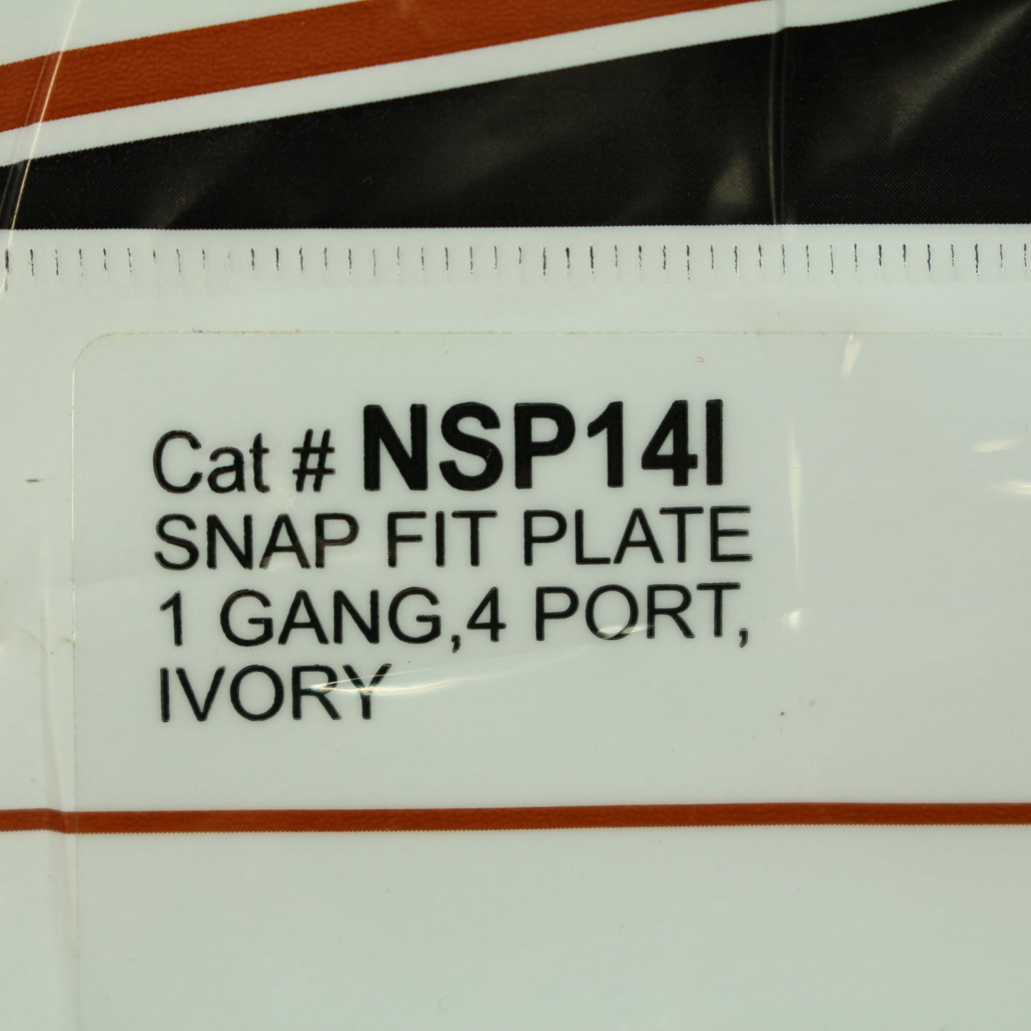 Hubbell NSP14I Ivory 1-Gang 4-Port Flame-Retardant ABS Standard Wallplate Cover
