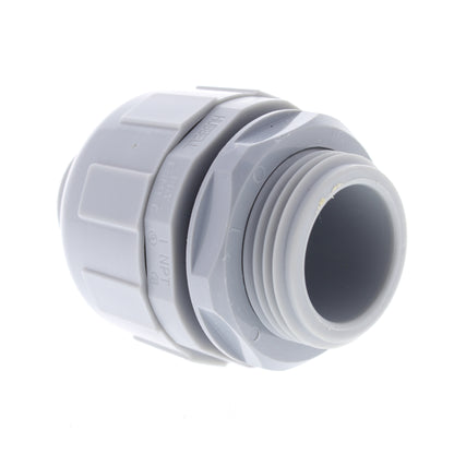 Hubbell 1" Liquidtight Connector Male Straight NonMetallic Polytuff Gray P100CGY