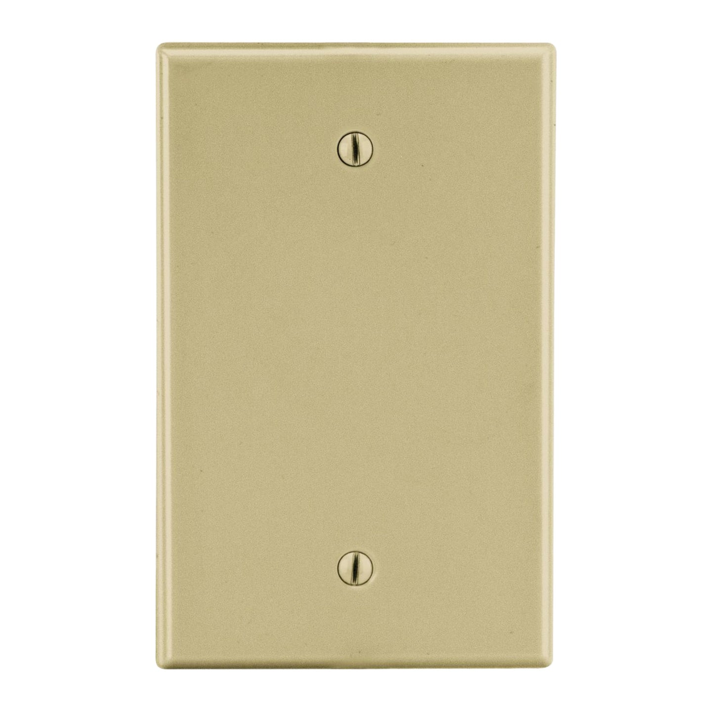 Hubbell P13I Ivory 1-Gang Blank Unbreakable Standard Wallplate Cover Box Mount