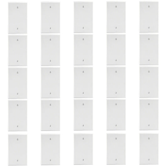 25pk Hubbell White 1Gang Blank Unbreakable Nylon Cover Wallplates Box Mount P13W