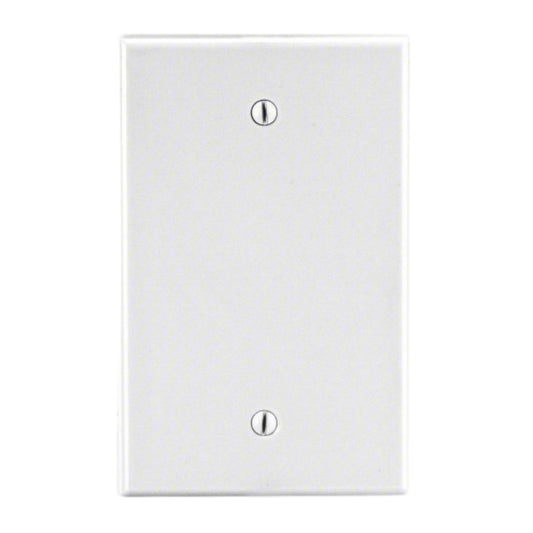 Hubbell White 1-Gang Blank Unbreakable Nylon Cover Wallplate Box Mount P13W
