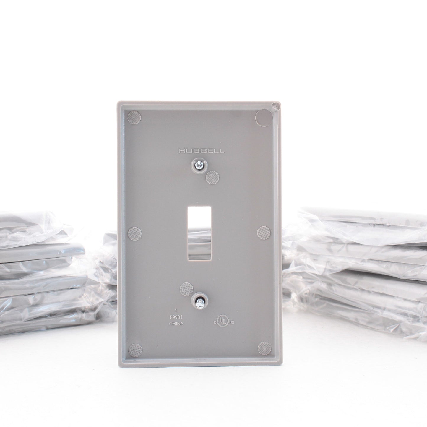 Hubbell P1GY Gray Unbreakable Nylon Toggle Wall Switch Cover Wallplates 25-Pack