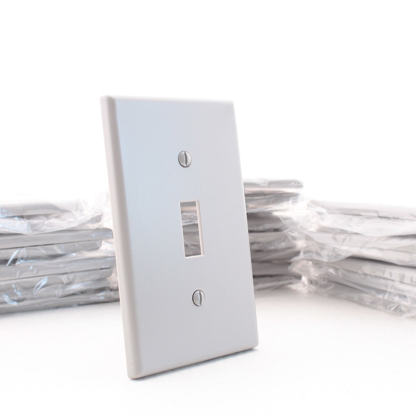 Hubbell P1GY Gray Unbreakable Nylon Toggle Wall Switch Cover Wallplates 25-Pack