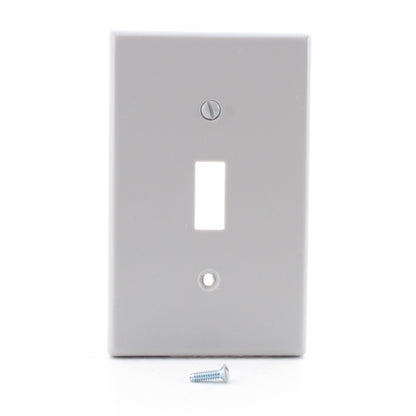 Hubbell P1GY Gray Unbreakable Nylon Toggle Switch Cover Wall Plate Switchplate