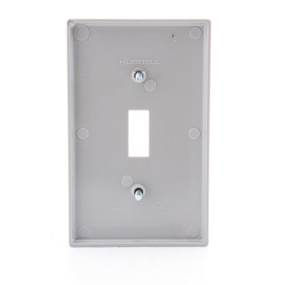 Hubbell P1GY Gray Unbreakable Nylon Toggle Switch Cover Wall Plate Switchplate