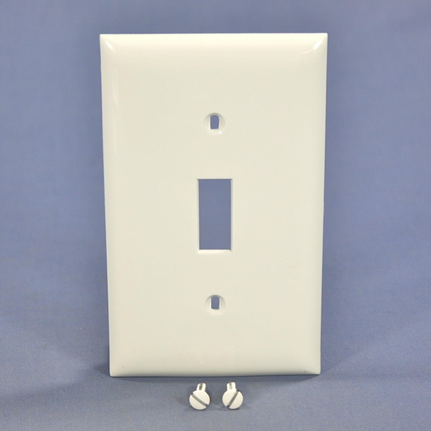 Hubbell P1W White 1-Gang Toggle Switch Unbreakable Nylon Standard Size Wallplate