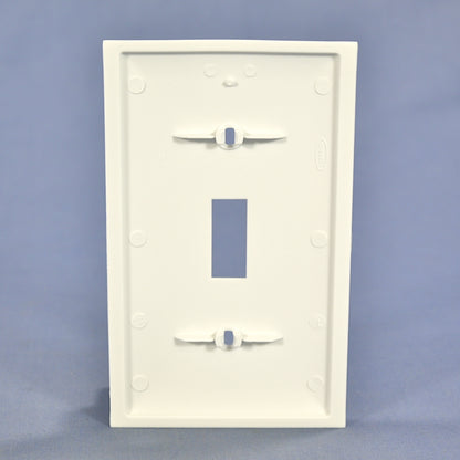 Hubbell P1W White 1-Gang Toggle Switch Unbreakable Nylon Standard Size Wallplate