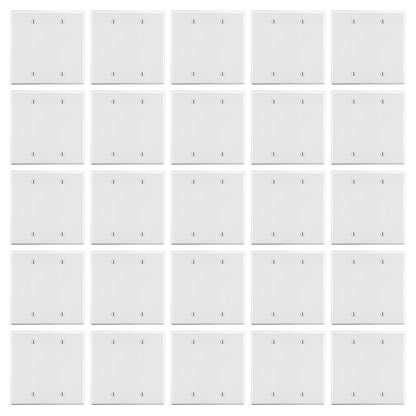 25pk Hubbell White 2-Gang Blank Box Mount Unbreakable Cover Nylon Wallplate P23W